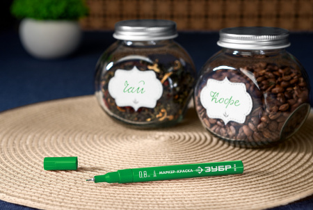 ЗУБР МК-80 зеленый, 0.8 мм маркер-краска (06324-4)