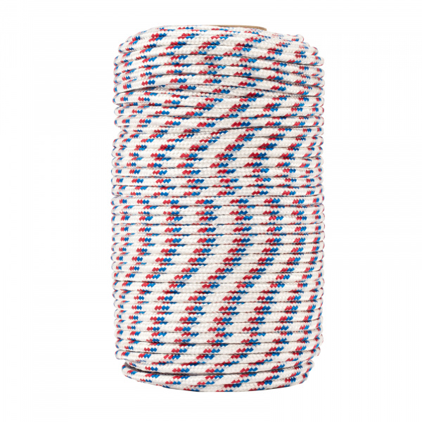 Фал плетёный полипропиленовый с сердечником, 8 мм, L 100 м, 16-прядный, Россия Сибртех