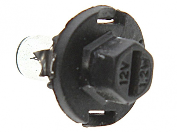 Автолампа BAX1.2W с черным патроном (BX8.4d) 12V NARVA /10/200