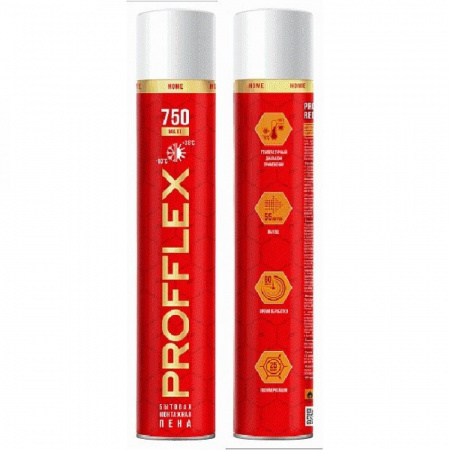 Пена монтажная бытовая Profflex 750 Maxi всесезонная 55л 750г 750мл (12)