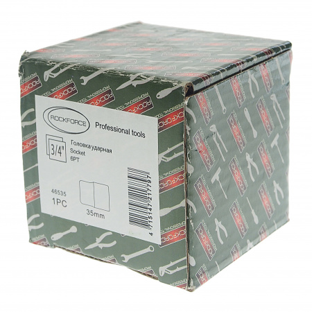 Головка торцевая 35мм 3/4" 6-гранная ударная L=54мм ROCKFORCE RF-46535 /1 Головка торцевая 35мм 3/4" 6-гранная ударная L=54мм ROCKFORCE RF-46535 /1