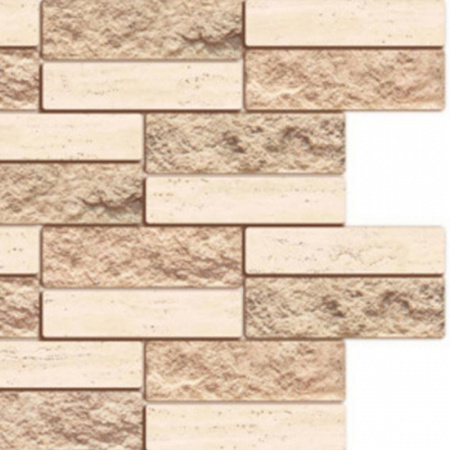 Панель стеновая ПВХ кирпич облицовочный бежевый 0,98х0,49м Грейс (10)