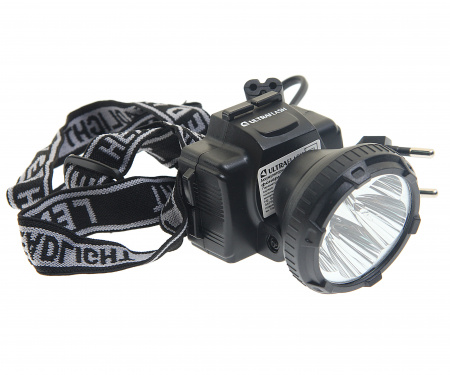 Фонарь UF-5365 5 LED BLACK головной  с аккумулятором, 2 режима 220V ULTRAFLASH /1/5/100