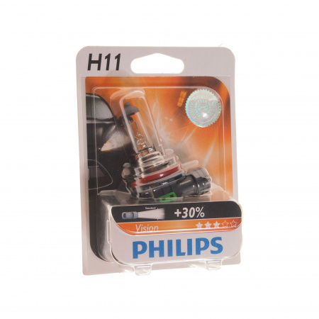 Автолампа H11 (55) PGJ19-2+30%  PREMIUM (блистер) 12V PHILIPS /1/10/50