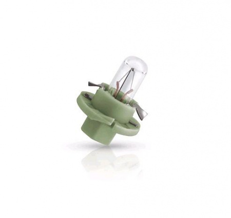 Автолампа BAX1.3W с зеленым патроном (BX8.4d) 12V PHILIPS /10/200