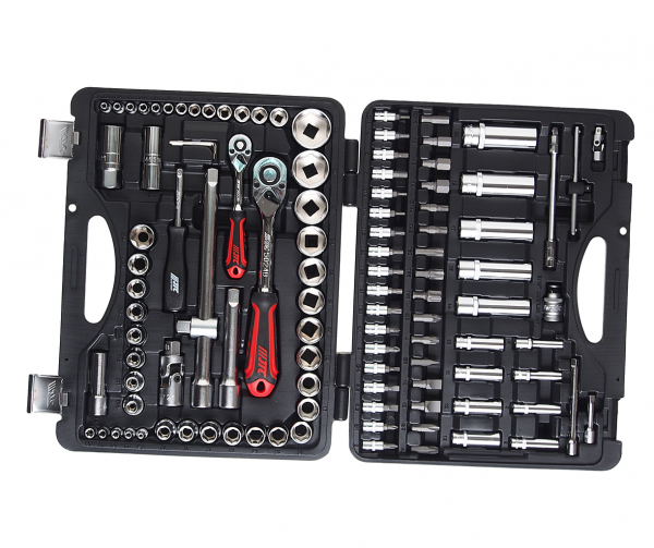 JTC Набор головок торцевых и бит 1/4",1/2" 6-гранных 110 предметов в кейсе JTC JTC Набор головок торцевых и бит 1/4",1/2" 6-гранных 110 предметов в кейсе JTC