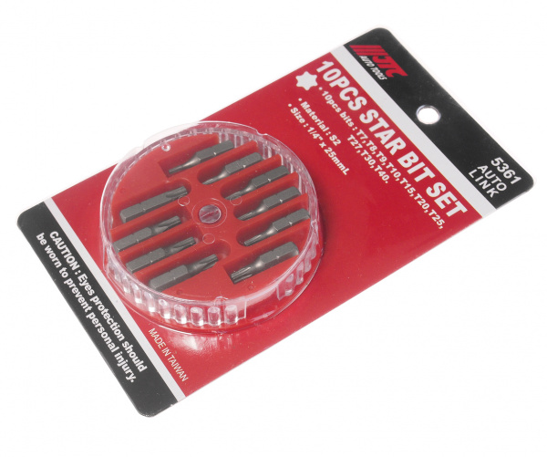 JTC Набор бит 1/4" TORX Т7-Т40 10 предметов в боксе JTC