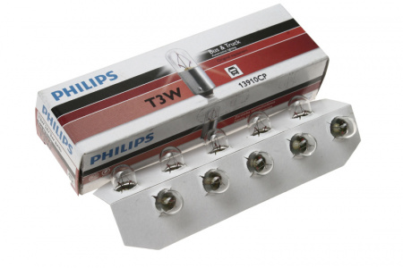 Автолампа T3W (BA9s) 12V PHILIPS /10/200