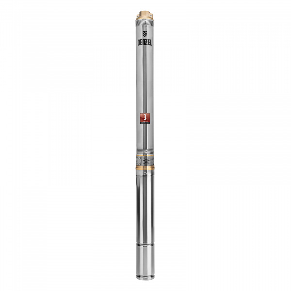 Скважинный насос DWC-3-60, центробежный, диаметр 3", 800 Вт, 3300 л/ч, напор 60 м Denzel