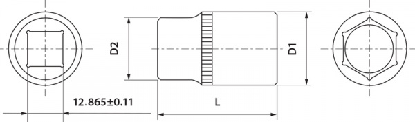FS01209 Головка торцевая 1/2"DR, 9 мм FS01209 Головка торцевая 1/2"DR, 9 мм