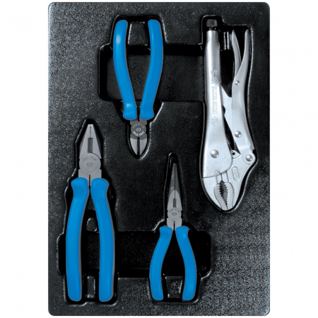 Набор пассатижей и бокорезов, ложемент, 4 предмета KING TONY 9-42144GP Набор пассатижей и бокорезов, ложемент, 4 предмета KING TONY 9-42144GP