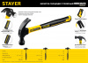 STAYER Hercules, 450 г, молоток-гвоздодёр столярный с фиберглассовой рукояткой, Professional (2026-450)