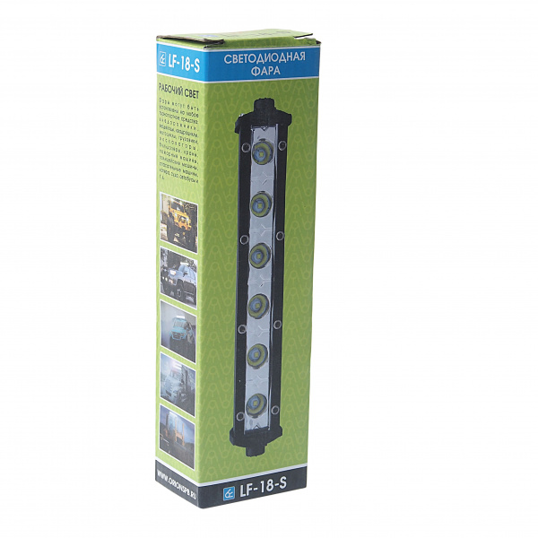 Фара рабочего света W-18S 6LED 18W (182х30х45мм) 10-30V ВЫМПЕЛ /1/40 Фара рабочего света W-18S 6LED 18W (182х30х45мм) 10-30V ВЫМПЕЛ /1/40