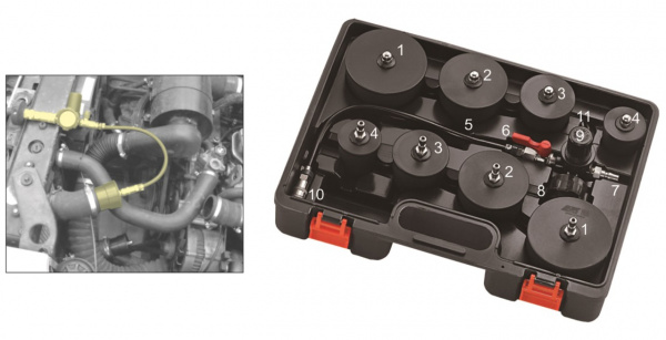 JTC Детектор утечек в турбосистеме (4 пары переходников) JTC