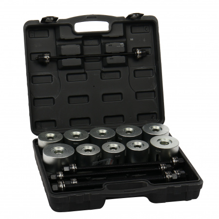 Набор для замены сайлентблоков, втулок и подшипников 27пр.(M10,M12,M14,M16,M18;Ø34/90мм) в кейсе LG-94604 /1 NEW Набор для замены сайлентблоков, втулок и подшипников 27пр.(M10,M12,M14,M16,M18;Ø34/90мм) в кейсе LG-94604 /1 NEW