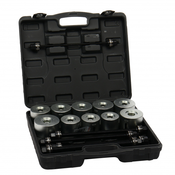 Набор для замены сайлентблоков, втулок и подшипников 27пр.(M10,M12,M14,M16,M18;Ø34/90мм) в кейсе LG-94604 /1 NEW Набор для замены сайлентблоков, втулок и подшипников 27пр.(M10,M12,M14,M16,M18;Ø34/90мм) в кейсе LG-94604 /1 NEW