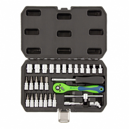 Набор инструментов 29 предметов, CrV, 1/4" Сибртех Набор инструментов 29 предметов, CrV, 1/4" Сибртех