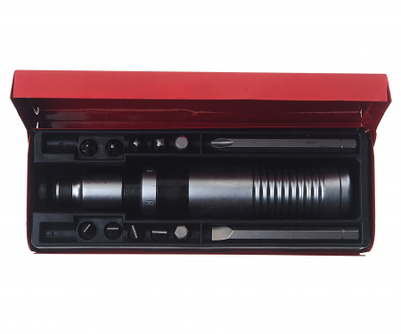 Отвертка ударная  RF-5064A с набором бит и адаптером 1/2"(F)х5/16"(F) 13пр, в метал. кейсе ROCKFORCE /1
