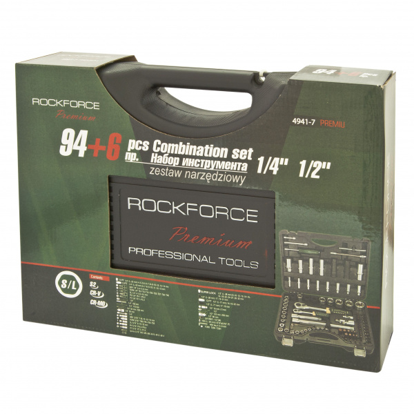Набор торцевых головок и вставок RF-4941-7-PREMIUM: 1/2" & 1/4"DR (S/L) 94пр + 6пр. ROCKFORCE /1/3 Набор торцевых головок и вставок RF-4941-7-PREMIUM: 1/2" & 1/4"DR (S/L) 94пр + 6пр. ROCKFORCE /1/3
