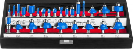ЗУБР 26 шт, набор профильных фрез по дереву, Профессионал (28796-H26)