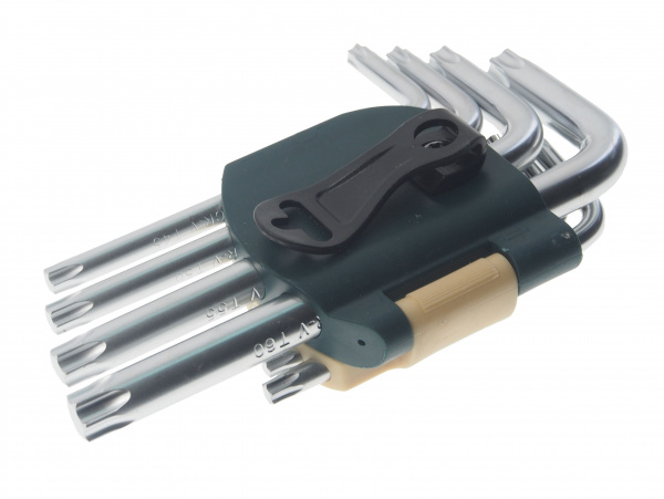 Набор ключей RF-5151 TORX Г-образных, 15пр.(Т6- Т10,Т15,Т20,Т25,Т27,Т30,Т40,Т45,Т50,Т55,Т60)в пластиковом держателе ROCKFORCE /1 Набор ключей RF-5151 TORX Г-образных, 15пр.(Т6- Т10,Т15,Т20,Т25,Т27,Т30,Т40,Т45,Т50,Т55,Т60)в пластиковом держателе ROCKFORCE /1