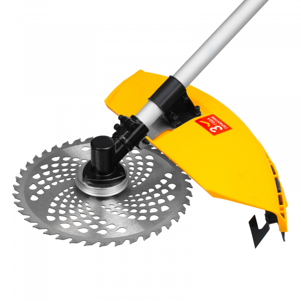 Триммер бензиновый DT-43E, 43 см3, неразъемная штанга, электростартер, состоит из 2 частей Denzel 