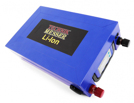 Аккумулятор литий-ионный TECHNIK-MESSER 12В 108000мАч BMS40A 292х185х82 (вольтметр с термодатчиком, быстрая зарядка 2USB, авторозетка)