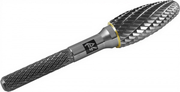 TRRBH12320677-2  Борфреза твердосплавная пламевидная, тип H, 12 мм, двойная насечка, в боксе