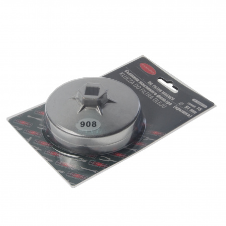 Съемник RF-10689115 масляного фильтра "крышка" Ø 91мм х 15гр, в блистере ROCKFORCE /1