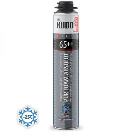 Пена монтажная профессиональная Kudo Proff Absolut 65++ (-25C) ЗИМА 65л 1000мл (12)