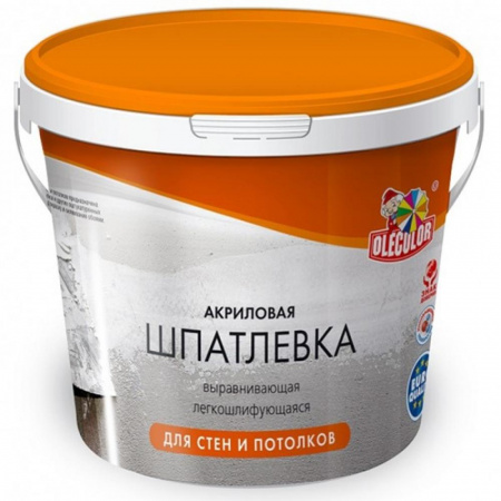 Шпатлевка акр для стен и пот.  0,9кг OLECOLOR (12)