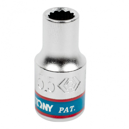 Головка торцевая стандартная двенадцатигранная 1/4", 5,5 мм KING TONY 233055M