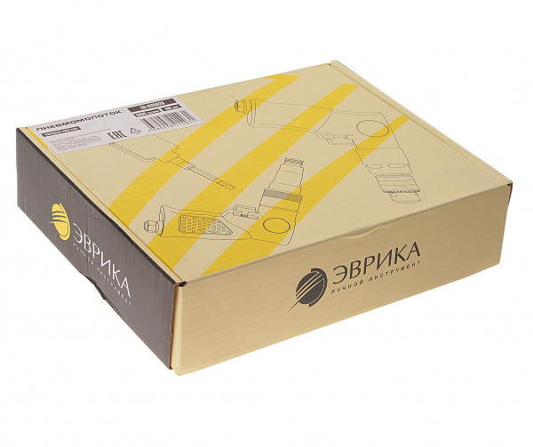 Пневмомолоток ER-83502R с набором зубил  3000 ударов/мин 190мм с круглой насадкой   ЭВРИКА 1/10