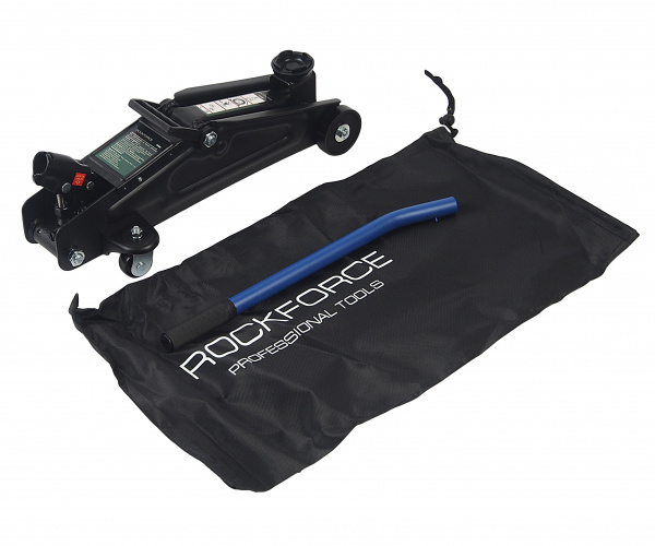 Домкрат гидравлический RF-T82004 подкатной 2т + чехол для хранения (h min 135мм,h max 350мм) ROCKFORCE /1