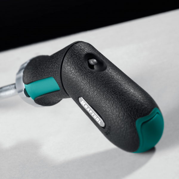 KRAFTOOL EXTREM набор: рычажная реверсивная отвертка с битами 6 шт (25899)