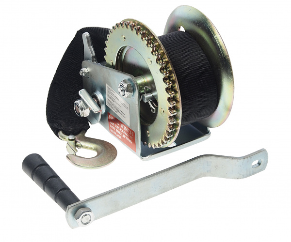 Лебедка RF-TRT1101S ручная барабанная, 450кг (нейлоновый ремень, ширина ремня-50мм, длина ремня-10м) ROCKFORCE /1