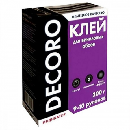 Клей обойный Decoro винил 300гр (9-10 рул) (30)