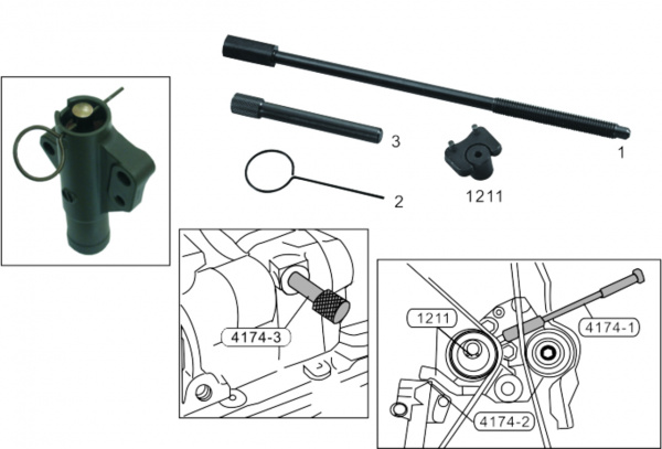 JTC Набор фиксаторов валов и натяжного устройства приводного ремня ГРМ (HYUNDAI,MITSUBISHI) JTC
