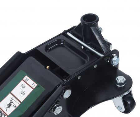 Домкрат гидравлический RF-T830018Z, подкатной низкопрофильный двухпоршневой с лотком и резиновой накладкой 3,5т (h min 75мм, h max 510мм) ROCKFORCE /1