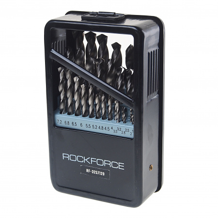 Набор сверл RF-3257129 по металлу HSS,29пр в метал. кейсе ROCKFORCE /1