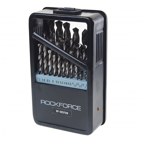 Набор сверл RF-3257129 по металлу HSS,29пр в метал. кейсе ROCKFORCE /1 Набор сверл RF-3257129 по металлу HSS,29пр в метал. кейсе ROCKFORCE /1