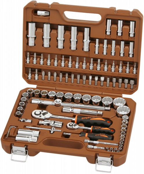 OMT94S12 Набор инструмента универсальный 1/4", 1/2"DR с головками торцевыми 12-гранными 1/2"DR, 94 предмета OMT94S12 Набор инструмента универсальный 1/4", 1/2"DR с головками торцевыми 12-гранными 1/2"DR, 94 предмета