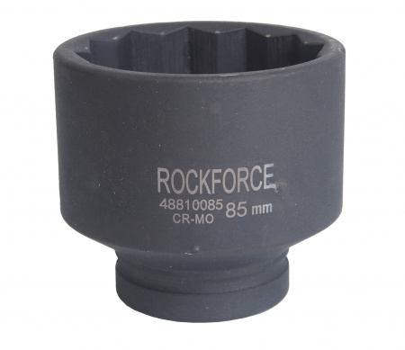 Головка торцевая  85мм 1", 12-гранная L=95мм ударная глубокая ROCKFORCE RF-48810085 /1