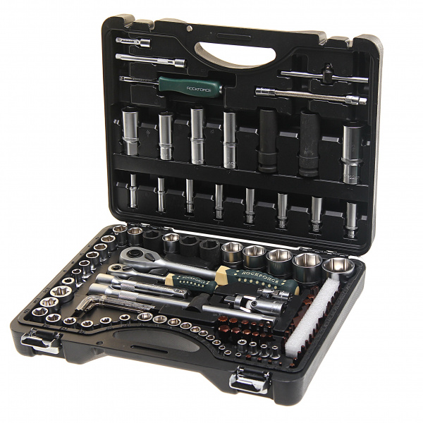 Набор торцевых головок и вставок RF-41082-5-PREMIUM: 1/2" & 1/4"DR 6-гранных 108пр.+ 6пр. ROCKFORCE /1/3 Набор торцевых головок и вставок RF-41082-5-PREMIUM: 1/2" & 1/4"DR 6-гранных 108пр.+ 6пр. ROCKFORCE /1/3