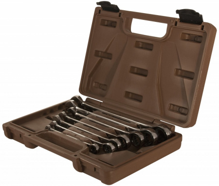 935007 Набор ключей гаечных комбинированных трещоточных SNAP GEAR, 8-19 мм, 7 предметов