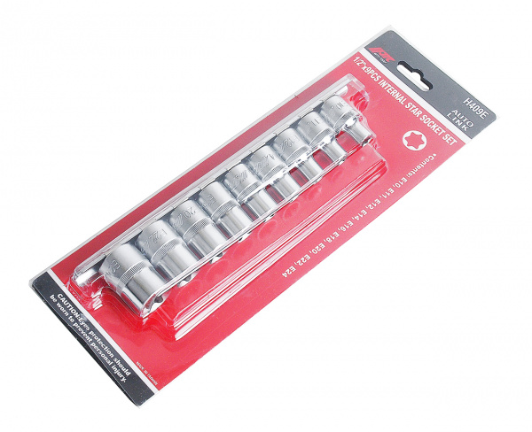JTC Набор головок торцевых 1/2" TORX Е10-Е24 9 предметов JTC JTC Набор головок торцевых 1/2" TORX Е10-Е24 9 предметов JTC