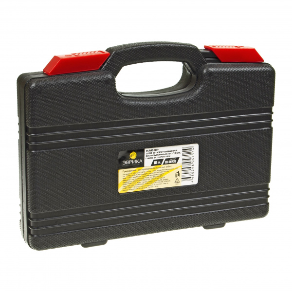 Набор ER-86738 для откручивания заломанных болтов, гаек и шпилек 18пр., в кейсе ЭВРИКА /1/10 Набор ER-86738 для откручивания заломанных болтов, гаек и шпилек 18пр., в кейсе ЭВРИКА /1/10