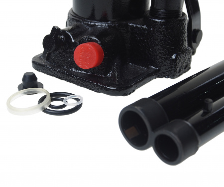 Домкрат гидравлический ER-80021 бутылочный с клапаном 2т, ремкомплект (выс. подъема 180-345мм) ЭВРИКА /1/10