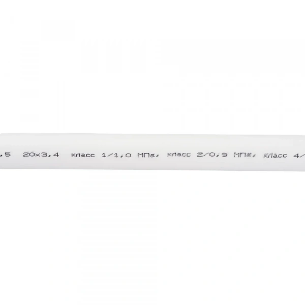 Труба Gigant PP-R белая, армированная стекловолокном Т 90°С SDR 6 (PN 25) 20x3.4 мм, 2 м GSG-7