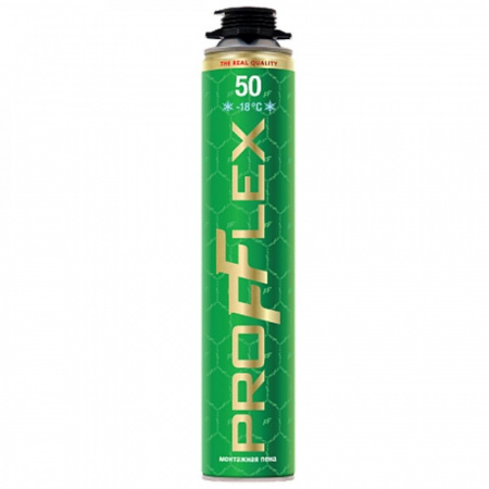 Пена монтажная профессиональная Profflex Pro Green ЗИМА 50л 770г 750мл (12)